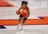 CHAMPAIGN, IL - NOVEMBER 26: Ayo Dosunmu #11 of the Illinois Fighting Illini brings the ball up court during the first half against the Chicago State Cougars at State Farm Center on November 26, 2020 in Champaign, Illinois.