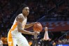 Mar 7, 2020; Knoxville, Tennessee, USA; Tennessee Volunteers guard Yves Pons (35) brings the ball up court against the Auburn Tigers during the first half at Thompson-Boling Arena.