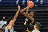 Dec 2, 2020; University Park, Pennsylvania, USA; Virginia Commonwealth Rams guard Nah'Shon Hyland (5) shoots the ball against Penn State Nittany Lions forward Seth Lundy (left) during the second half at the Bryce Jordan Center.