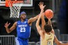 Dec 6, 2020; Atlanta, Georgia, USA; Kentucky Wildcats forward Isaiah Jackson (23) defends the shot of Georgia Tech Yellow Jackets guard Jordan Usher (4) in the second half at State Farm Arena.