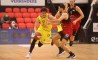 Oostende's Mario Nakic and Spirou's Milan Samardzic fight for the ball during the basketball match between BC Oostende and Spirou Charleroi, Saturday 07 November 2020 in Oostende, on the first day of the 'EuroMillions League' Belgian first division basket championships, in the group A. BELGA PHOTO VIRGINIE LEFOUR (