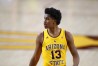 Jan 30, 2021; Tempe, Arizona, USA; Arizona State Sun Devils guard Josh Christopher (13) against the Stanford Cardinal at Desert Financial Arena (Tempe). 