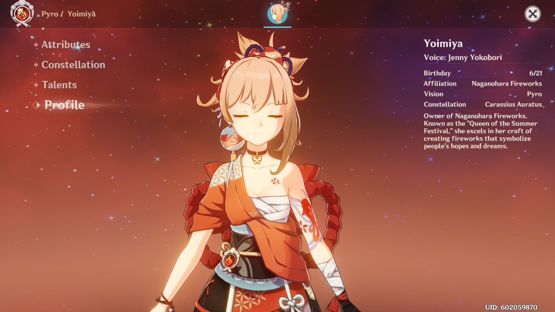 Yoimiya age, height