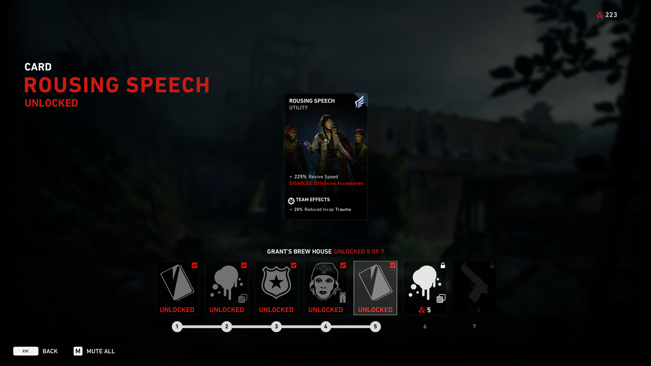Back 4 Blood Rousing Speech Card