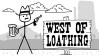 West of Loathing's cowboy holding a gun and a beer