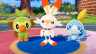 Grookey, Scorbunny, and Sobble in Pokemon Sword & Shield