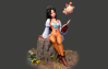 Garnet reading a book in Final Fantasy 9 remake