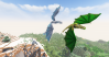 Two dragons modded into Minecraft 
