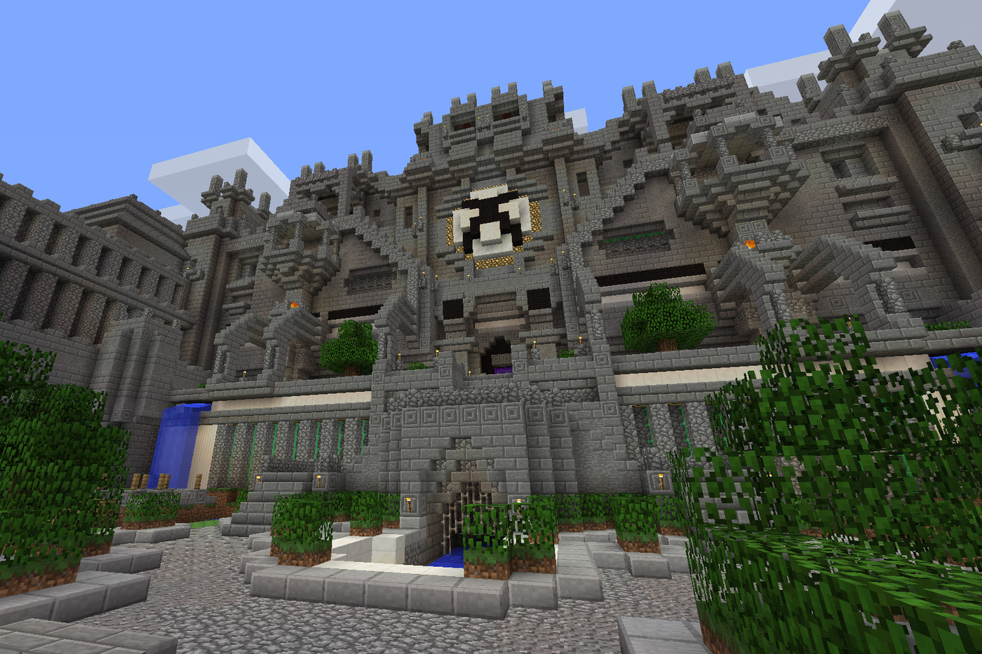 A huge castle in Minecraft