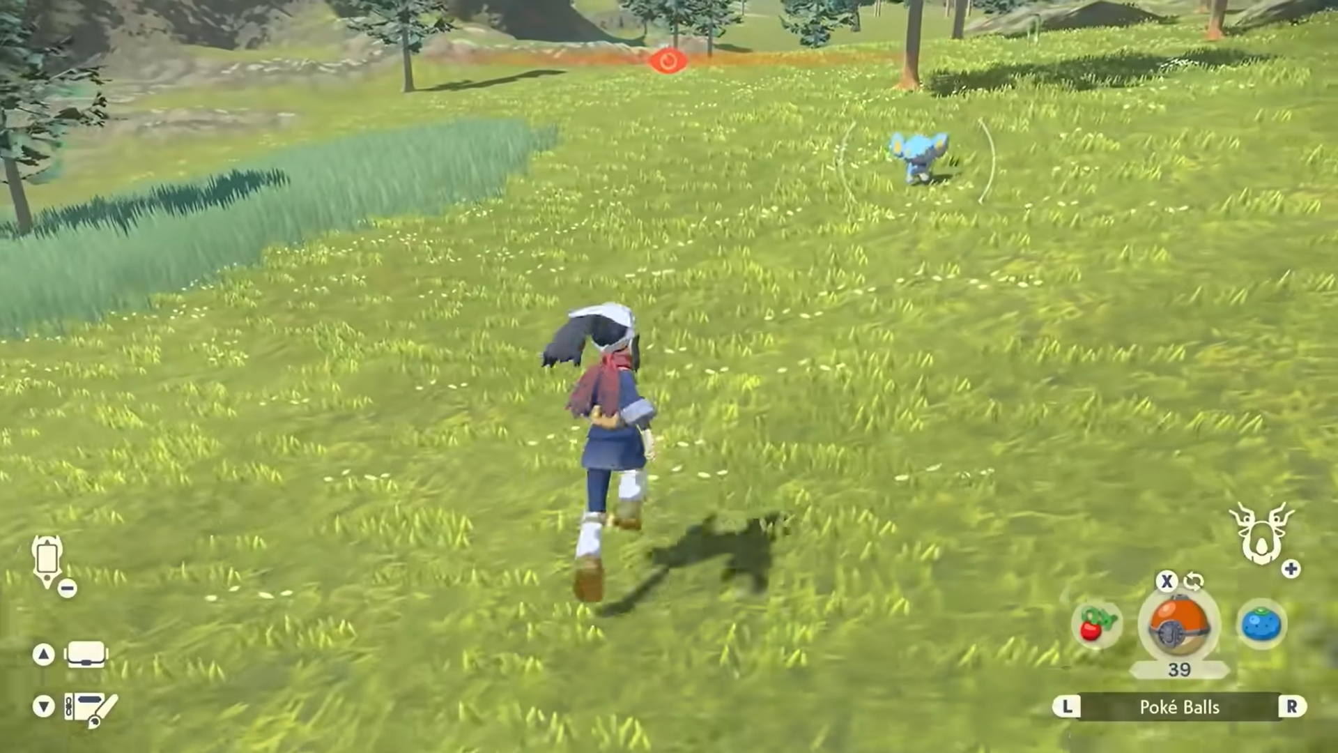A wild Shinx in Pokemon Legends: Arceus