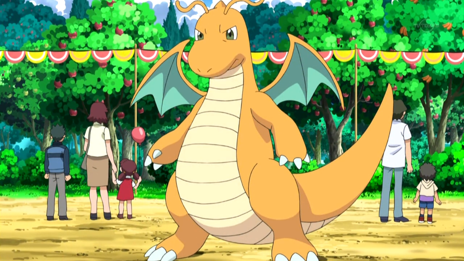 Ash's Dragonite in the Pokémon anime
