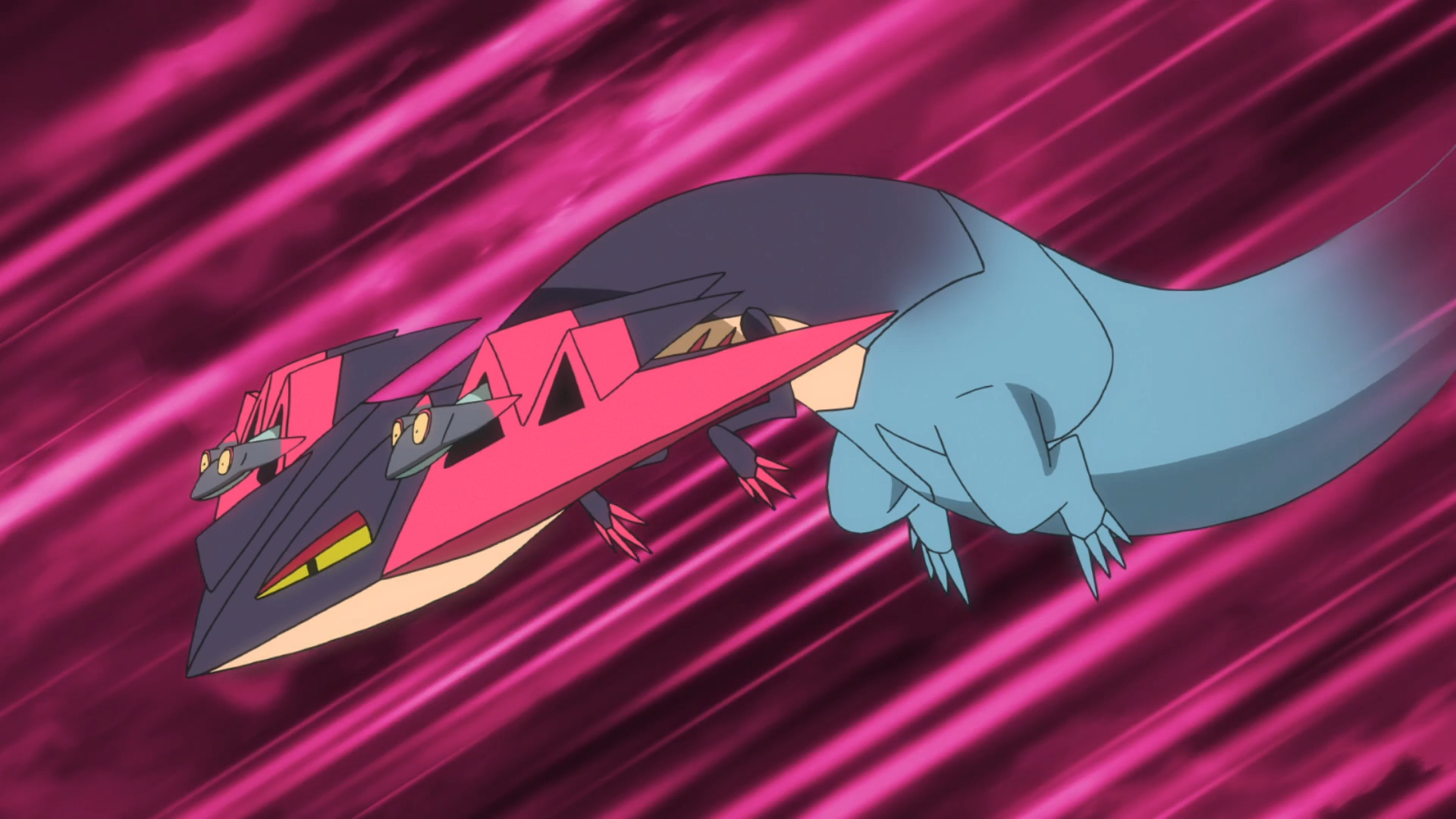 Dragapult flying in Pokémon