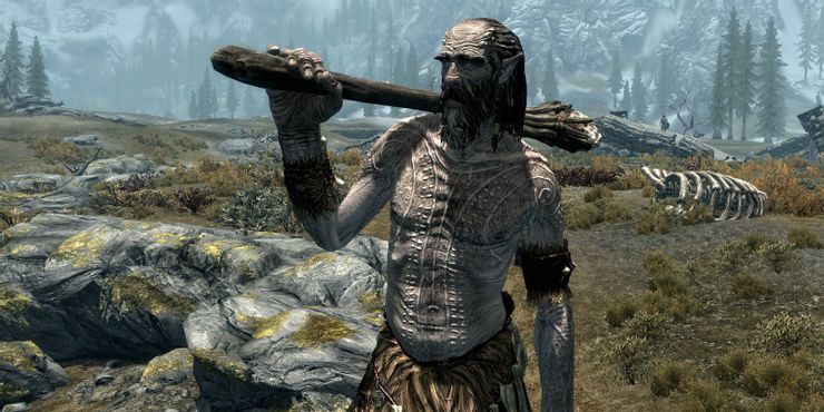 A giant in Skyrim
