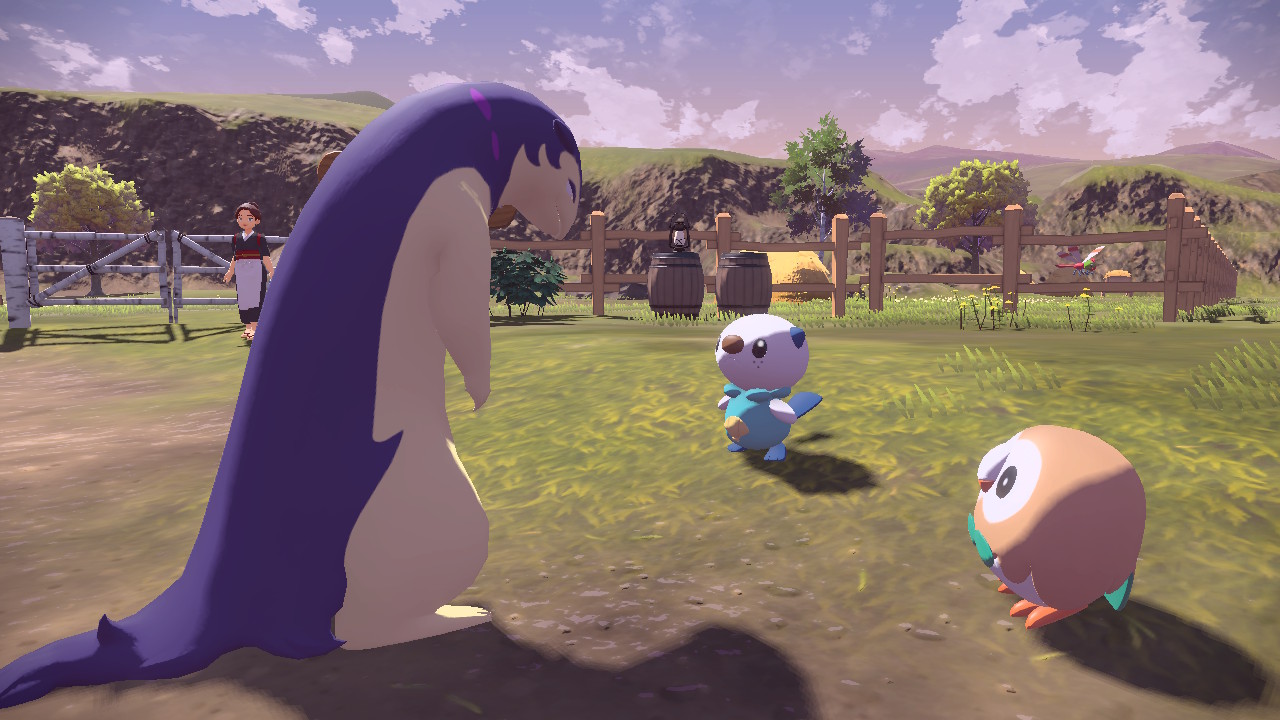 Typhlosion, Oshawott, and Rowlet