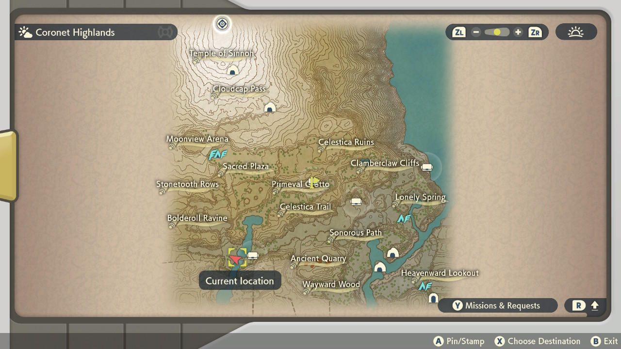 Cherrim location in the Coronet Highlands
