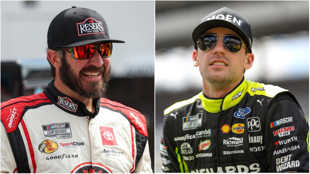 Martin Truex Jr. and Ryan Blaney side-by-side