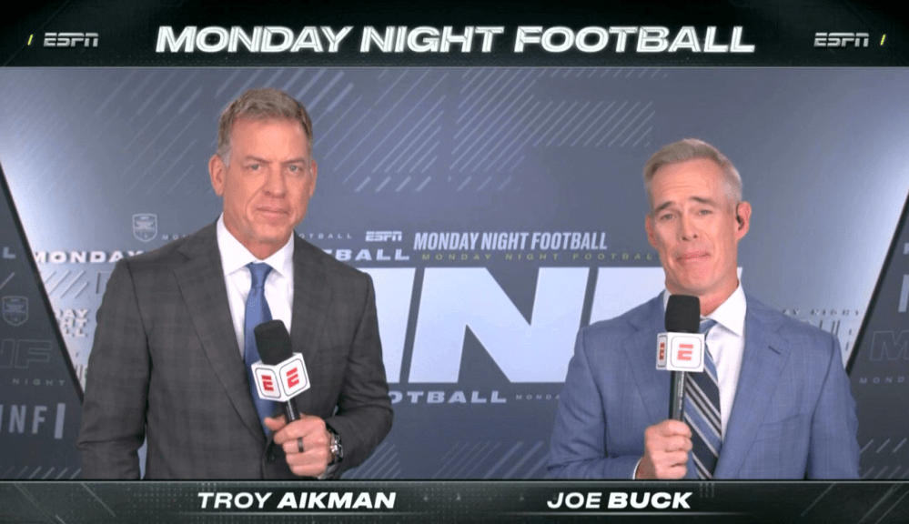 Joe Buck and Troy Aikman before their first game on Monday Night Football