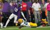 Minnesota Vikings wide receiver Justin Jefferson (18) picks up 64 yards on a reception while being covered by Green Bay Packers safety Darnell Savage (26) during the second quarter of their game Sunday, September 11, 2022 at U.S. Bank Stadium in Minneapolis, Minn.