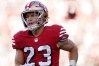 Oct 23, 2022; Santa Clara, California, USA; San Francisco 49ers running back Christian McCaffrey (23) jogs towards the sideline after a play against the Kansas City Chiefs in the fourth quarter at Levi's Stadium. 