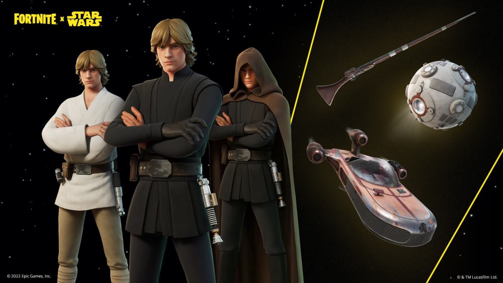 Fortnite Luke Skywalker skins