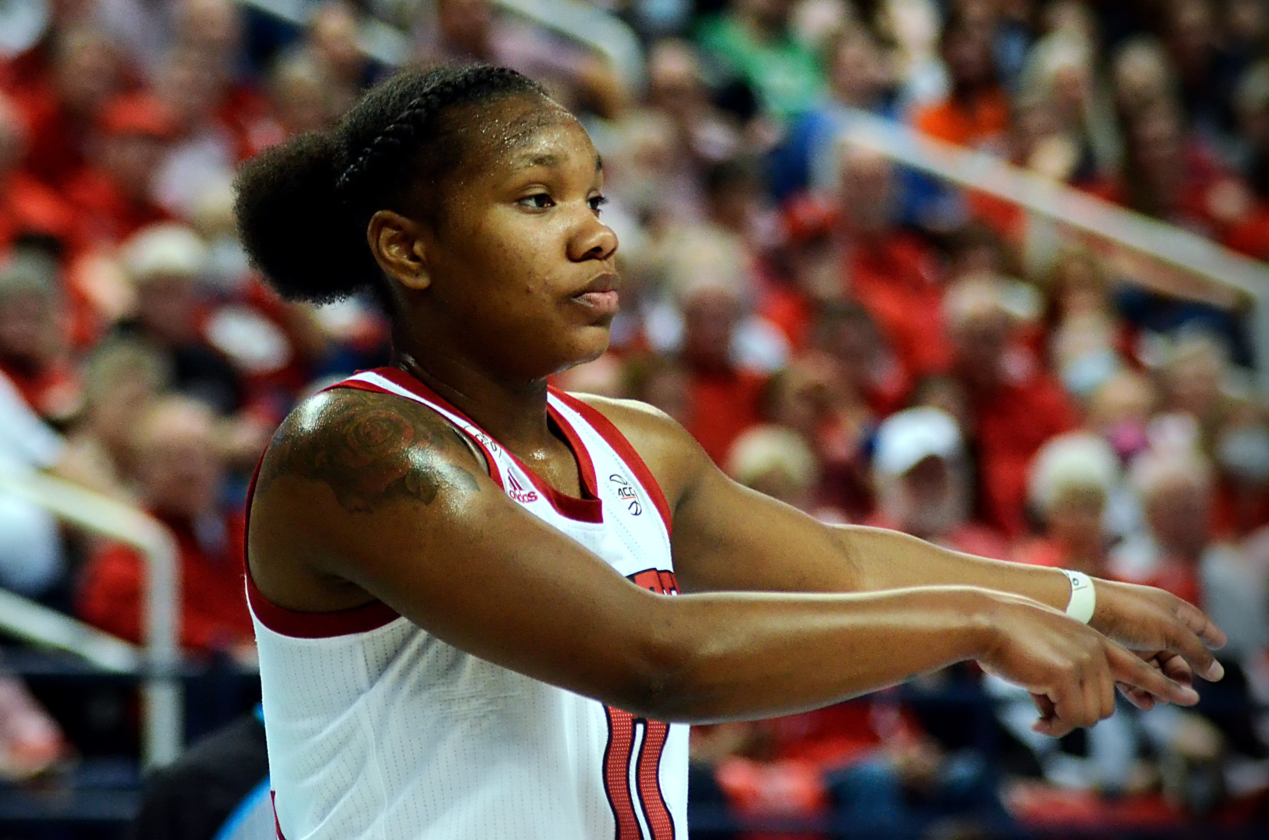 N.C. State guard Diamond Johnson