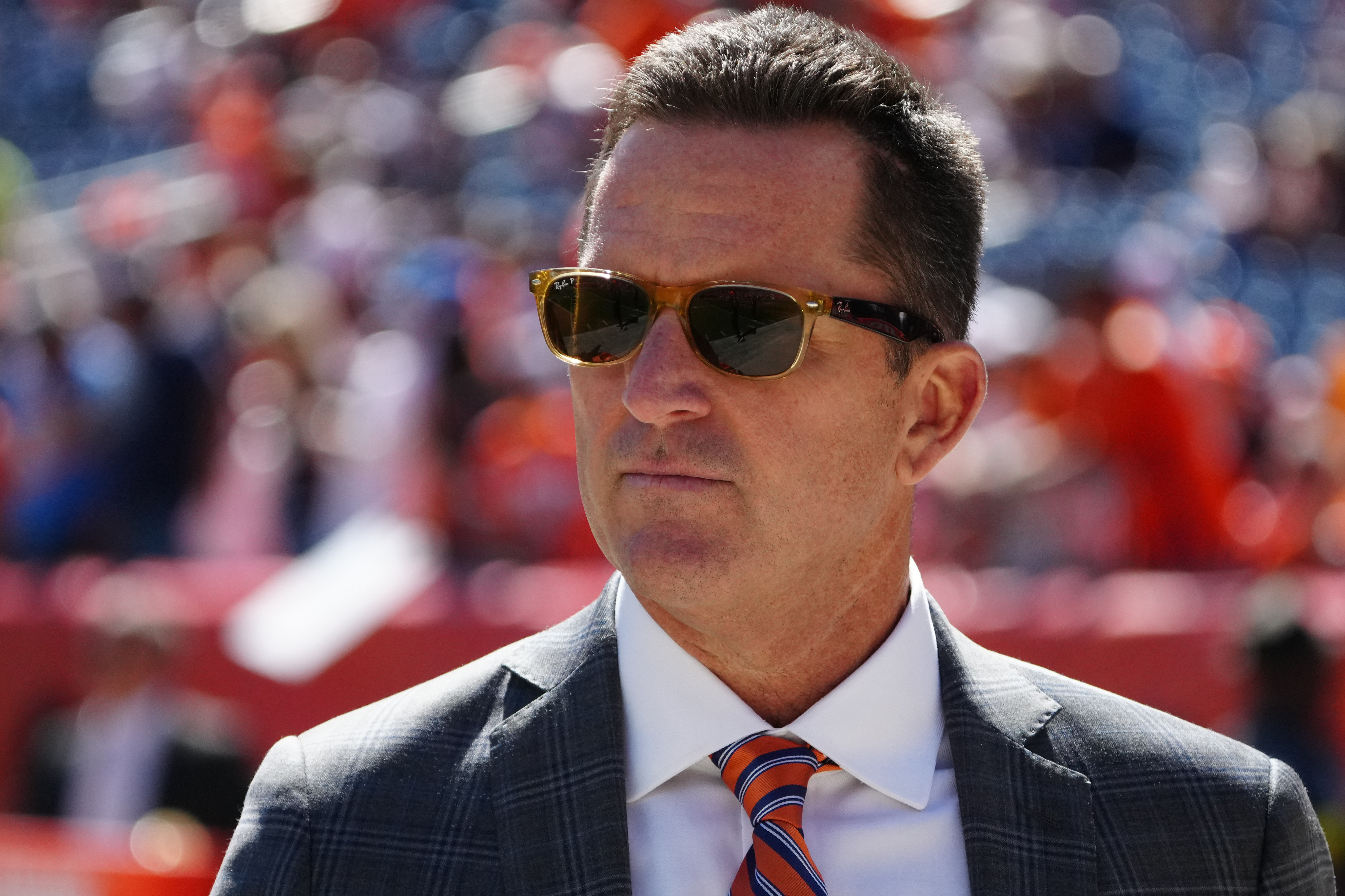 Sep 18, 2022; Denver, Colorado, USA; Denver Broncos general manager George Paton before the game against the Houston Texans at Empower Field at Mile High. 