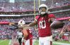 Nov 6, 2022; Phoenix, Ariz., United States; Arizona Cardinals wide receiver DeAndre Hopkins (10) celebrates after a catch catch against the Seattle Seahawks during the first quarter at State Farm Stadium.