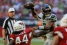 Nov 6, 2022; Seattle Seahawks quarterback Geno Smith (7) breaks away from Arizona Cardinals linebacker Markus Golden (44) in the second half in Glendale, Arizona, USA; at State Farm Stadium.