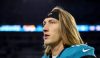 Jan 14, 2023; Jacksonville, Florida, USA; Jacksonville Jaguars quarterback Trevor Lawrence (16) before a wild card game against the Los Angeles Chargers at TIAA Bank Field.