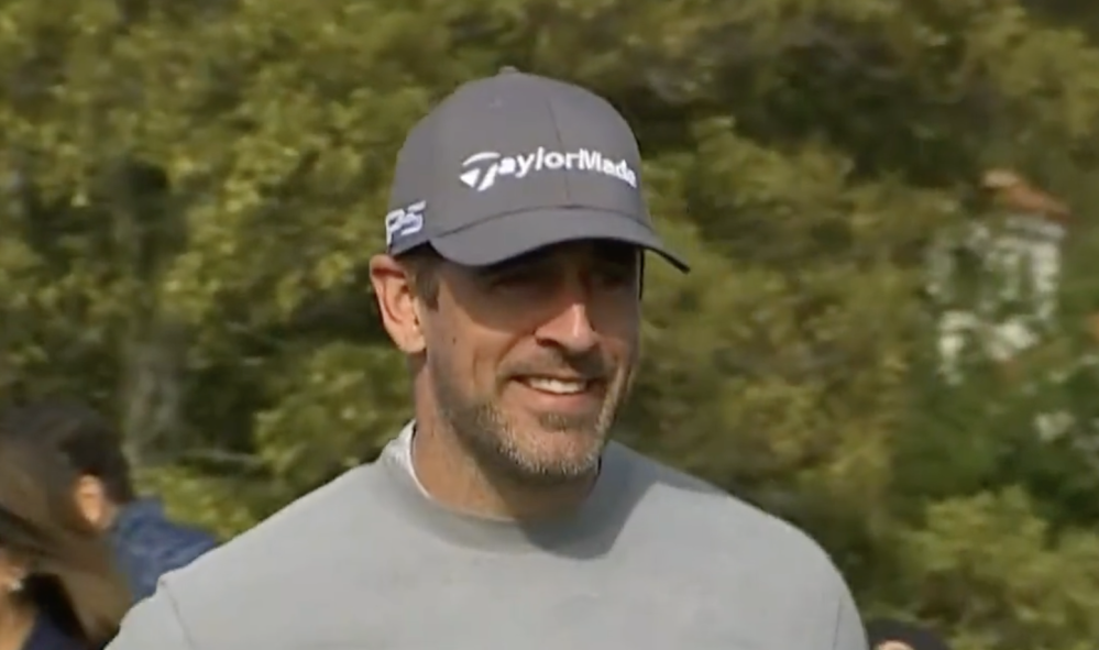 Aaron Rodgers at the Pebble Beach Pro-Am