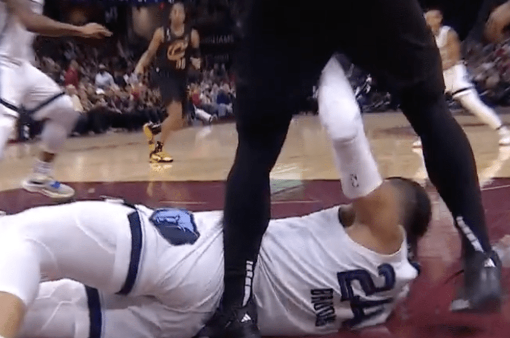Dillon Brooks, Donovan Mitchell, groin punch, February 2023