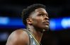 Feb 5, 2023; Minneapolis, Minnesota, USA; Minnesota Timberwolves guard Anthony Edwards (1) looks on during the first quarter against the Denver Nuggets at Target Center.