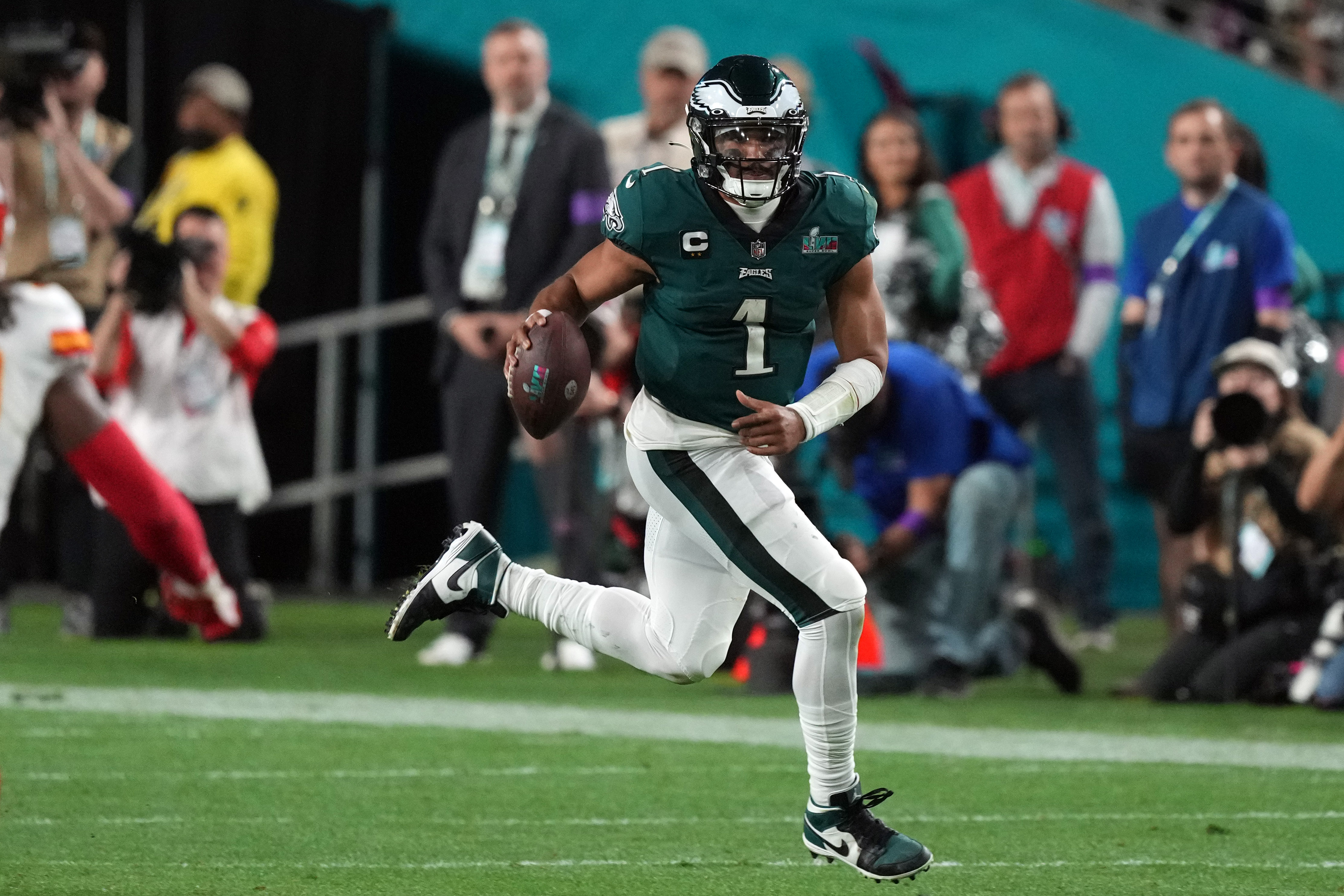 Jalen Hurts in Super Bowl 57