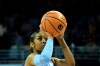 UNC guard Deja Kelly takes a shot against N.C. State on Jan. 15, 2023 in Chapel Hill, N.C. (Mitchell Northam / For The Win)
