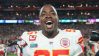 Chris Jones smiles after the Chiefs' Super Bowl 57 win
