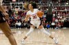 Stanford Cardinal guard Haley Jones (30) moves the ball against the UCLA Bruins