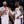 Anthony Davis and LeBron James shake hands on the court in celebration of a basket.