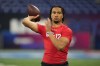 C.J. Stroud throws a ball during the 2023 NFL Scouting Combine.