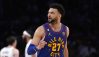May 20, 2023; Los Angeles, California, USA; Denver Nuggets guard Jamal Murray (27) reacts in the fourth quarter against the Los Angeles Lakers during game three of the Western Conference Finals for the 2023 NBA playoffs at Crypto.com Arena.