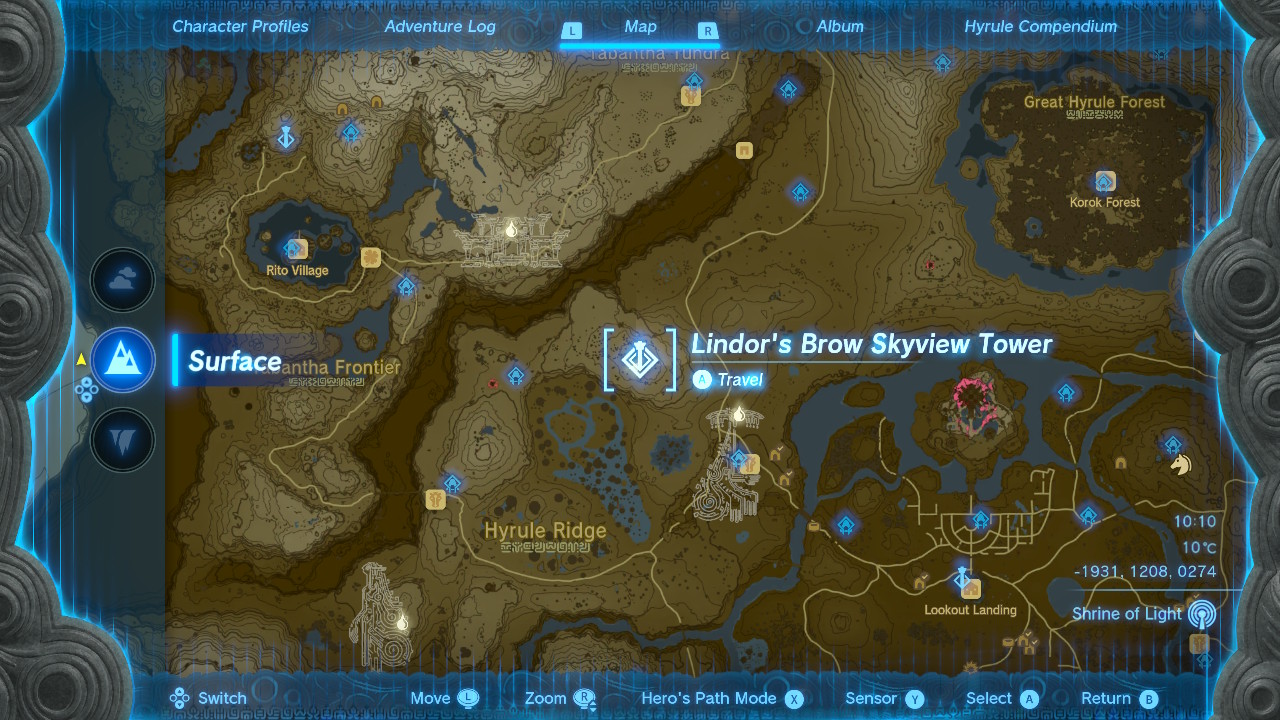 Zelda Tears of the Kingdom Skyview Tower locations