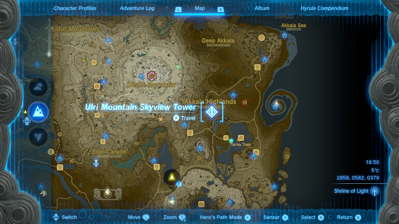 Zelda Tears of the Kingdom Skyview Tower locations