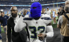 Jerrick Reed wears Lions' blue ski mask to troll them after Seahawks' win, Week 2, 2023