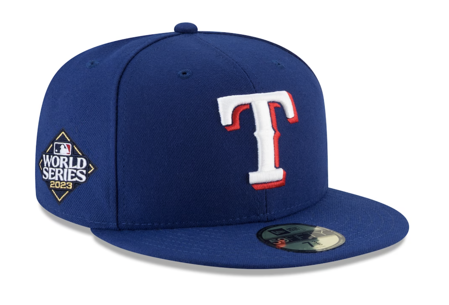 Texas Rangers New Era 2023 World Series Side Patch 59FIFTY Fitted Hat