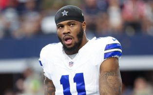 Oct 1, 2023; Arlington, Texas, USA; Dallas Cowboys linebacker Micah Parsons (11) before the game against the New England Patriots at AT&T Stadium.