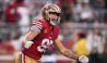 Oct 8, 2023; Santa Clara, California, USA; San Francisco 49ers tight end George Kittle (85) reacts after scoring a touchdown against the Dallas Cowboys during the second quarter at Levi's Stadium.