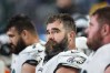Jason Kelce #62 of the Philadelphia Eagles looks on in the second half at Lumen Field