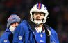 Jan 21, 2024; Orchard Park, New York, USA; Buffalo Bills quarterback Josh Allen (17) in the first half of the 2024 AFC divisional round game against the Kansas City Chiefs at Highmark Stadium.