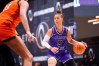 Team Carrington guard Natasha Cloud (9) controls the ball against Team Russell center Mercedes Russell (13) during the third quarter at Athletes Unlimited Arena