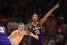 LSU's Angel Reese (10) signals to a teammate while guarded by Tennessee's Karoline Striplin (11) during an NCAA college basketball game on Sunday, February 25