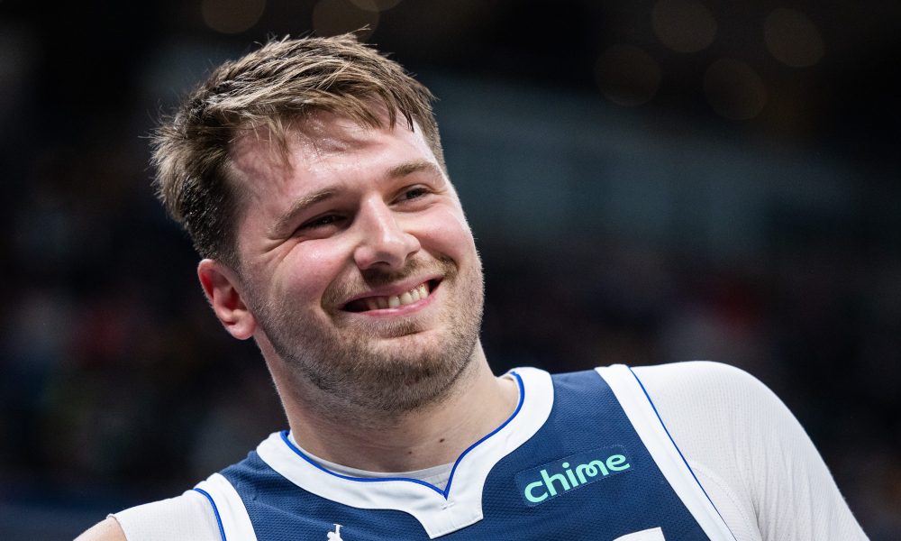 Feb 25, 2024; Indianapolis, Indiana, USA; Dallas Mavericks guard Luka Doncic (77) in the first half against the Indiana Pacers at Gainbridge Fieldhouse.